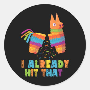 Cinco De Mayo Ik Heb Die Grappige Pinata Mexi Al G Ronde Sticker