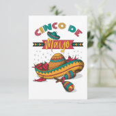 Cinco De Mayo Illustratie, 1/2 Bedankkaart (Staand voorkant)