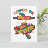 Cinco De Mayo Illustration, 1/2 Bedankkaart (Staand voorkant)