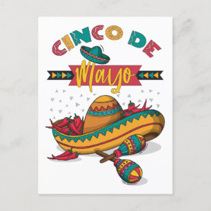 Cinco De Mayo Illustration, 1/2 Briefkaart