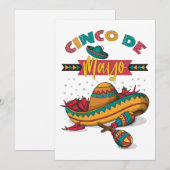 Cinco De Mayo Illustration, 1/2 Feestdagenkaart (Voorkant / Achterkant)