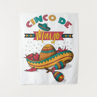 Cinco De Mayo Illustration, 1/2 Wandkleed
