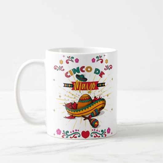 Cinco De Mayo Illustration, 2/2 Koffiemok (Links)