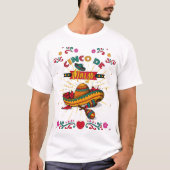 Cinco De Mayo Illustration, 2/2 T-shirt (Voorkant)