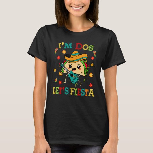 Cinco De Mayo Im Dos Lets Fiesta Taco Funny Kids B T-shirt (Voorkant)