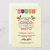 Cinco De Mayo Invitation flyer Kaart (Voorkant / Achterkant)