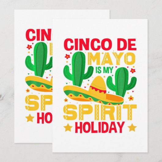 Cinco de Mayo is mijn geliefde feestdag Feestdagenkaart (Voorkant / Achterkant)