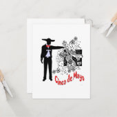 Cinco De Mayo Kaart (Voorkant / Achterkant in situ)