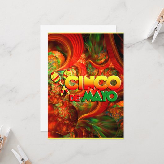 Cinco de Mayo Kaart (Voorkant / Achterkant in situ)