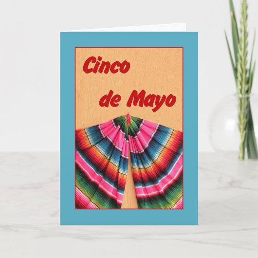 Cinco de Mayo Kaart met Mexicaanse shwl (Voorkant)