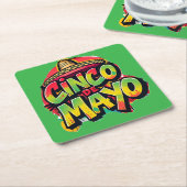 Cinco De Mayo Kartonnen Onderzetters (Schuin)