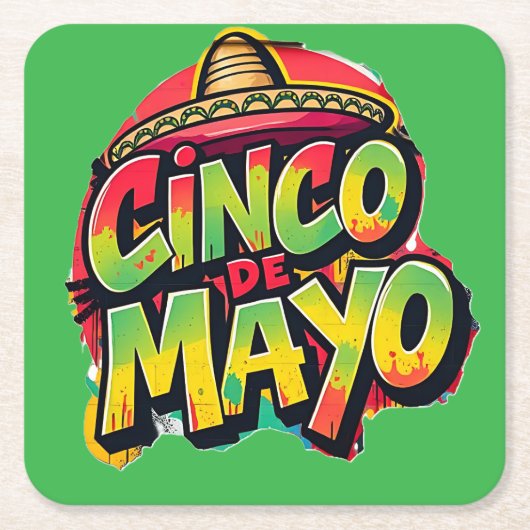 Cinco De Mayo Kartonnen Onderzetters (Voorkant)
