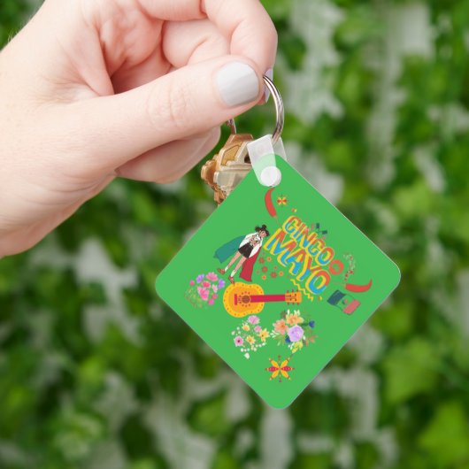 Cinco De Mayo kelly green Sleutelhanger (Hand)