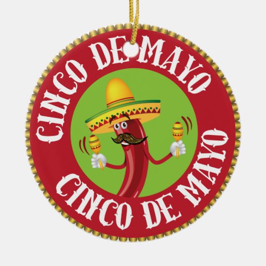 Cinco de Mayo Keramisch Ornament (Voorkant)