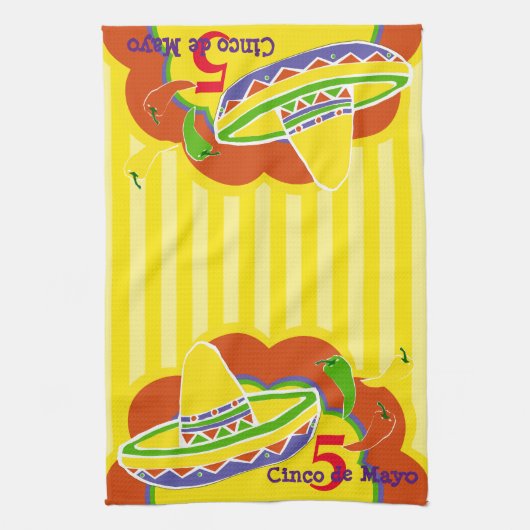 Cinco de Mayo Kitchen Towel Theedoek (Verticaal)