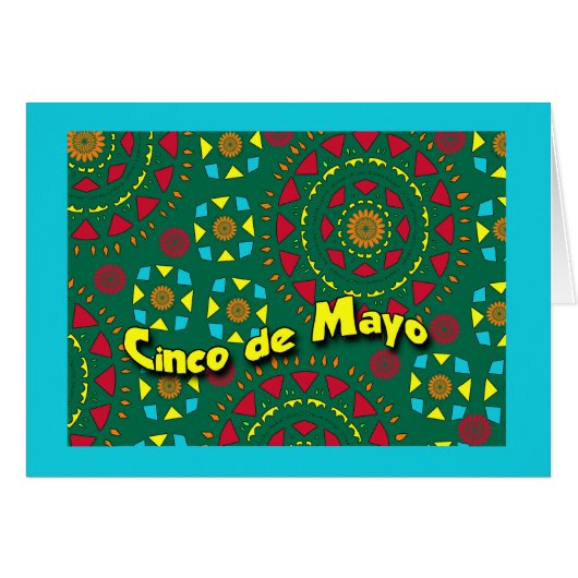Cinco de Mayo, kleurrijk mozaïekpatroon (Voorkant Horizontaal)
