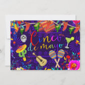 Cinco De Mayo Kleurrijke Viering Feestje Party Kaart (Voorkant)