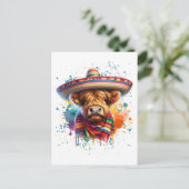 Cinco de Mayo Koe Briefkaart (Staand voorkant)