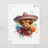 Cinco de Mayo Koe Briefkaart (Voorkant / Achterkant)