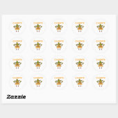 Cinco de Mayo koppels - chips en salsa - chips _1 Ronde Sticker (Vel)