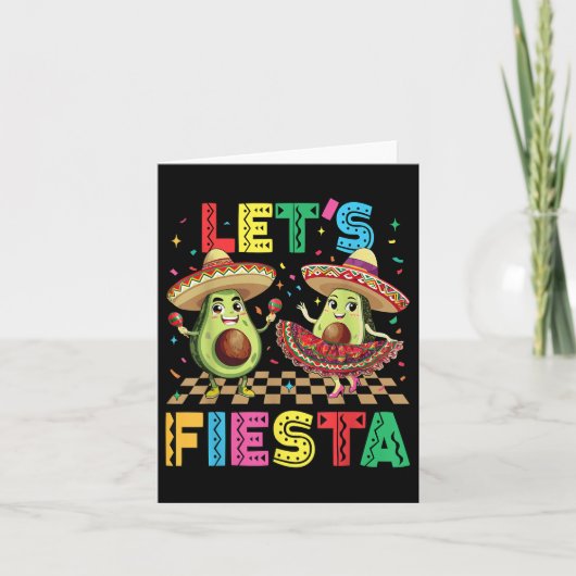 Cinco de Mayo laat Fiesta Mexicaanse grappige avoc Kaart (Voorkant)