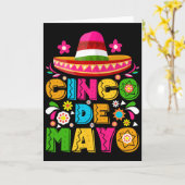 Cinco De Mayo Laat Fiesta Squad 5 De Mayo Mexicaan Kaart (Gele Bloem)