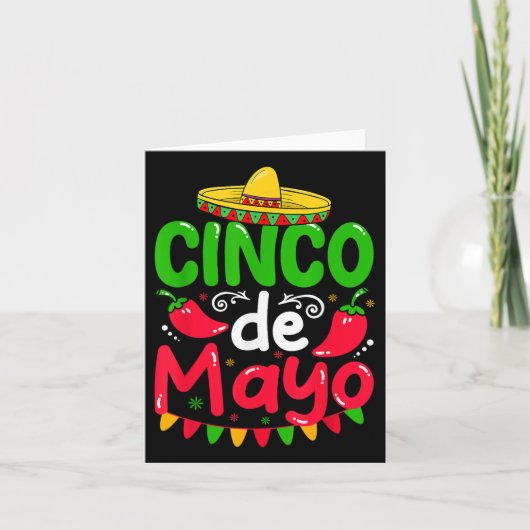 Cinco De Mayo Laat Fiesta Squad 5 De Mayo Mexicaan Kaart (Voorkant)