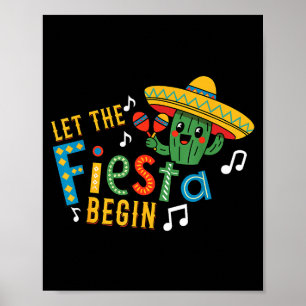 Cinco de mayo laat het feest beginnen grappige mex poster