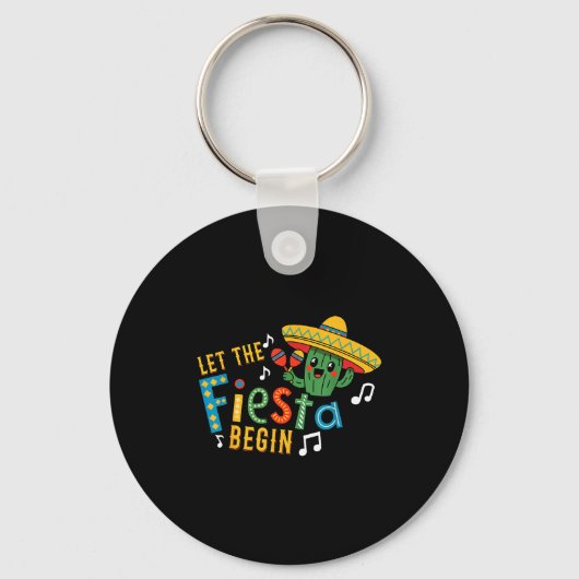 Cinco de mayo laat het feest beginnen grappige mex sleutelhanger (Voorkant)