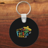 Cinco de mayo laat het feest beginnen grappige mex sleutelhanger (Voorkant)