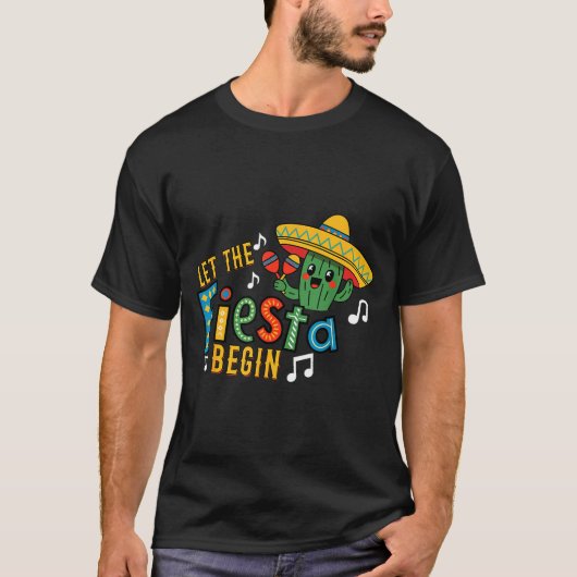 Cinco de mayo laat het feest beginnen grappige mex t-shirt (Voorkant)