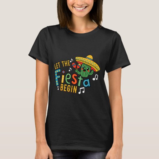 Cinco de mayo laat het feest beginnen grappige mex t-shirt (Voorkant)