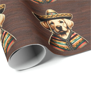 Cinco De Mayo Labrador Retriever Poncho Sombrero Cadeaupapier
