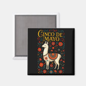 Cinco de mayo - lama feestelijke viering kunst magneet (Voorkant / Achterkant)