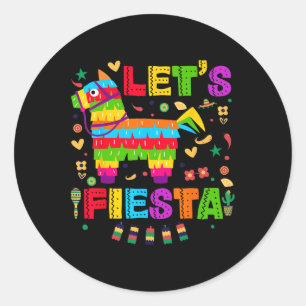 Cinco De Mayo Laten Feesten Mexicaanse Vrouwen Jon Ronde Sticker