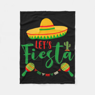 Cinco De Mayo Laten we feesten Mexicaans feest Cin Fleece Deken