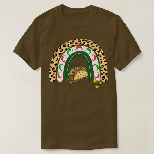 Cinco De Mayo Leopard Rainbow T-shirt (Design voorkant)