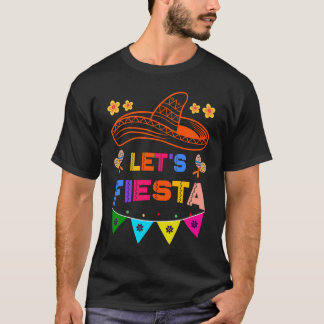 Cinco De Mayo Let's Fiesta Cactus Sombrero Hat  2 T-shirt