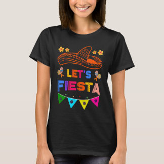Cinco De Mayo Let's Fiesta Cactus Sombrero Hat  2 T-shirt
