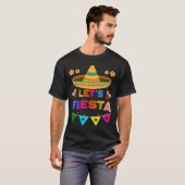 Cinco De Mayo Let's Fiesta Cactus Sombrero Pet 1 T-shirt (Voorkant volledig)