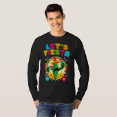 Cinco De Mayo Lets Fiesta Cactus Sombrero Pet T-shirt (Voorkant volledig)