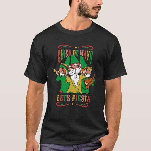 cinco de mayo let's fiesta gnomes fest t-shirt (Voorkant)