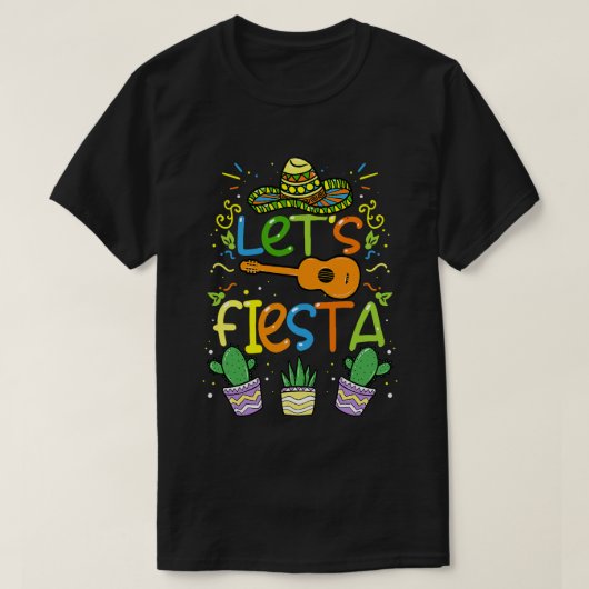 Cinco de Mayo Lets Fiesta Mexicaans Feestgeschenk T-shirt (Design voorkant)