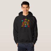 Cinco De Mayo Let's Fiesta Rainbow Avocado Sombrer Hoodie (Voorkant volledig)