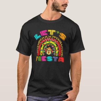 Cinco De Mayo Let's Fiesta Rainbow Avocado Sombrer T-shirt