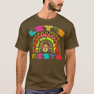 Cinco De Mayo Lets Fiesta Rainbow Avocado Sombrero T-shirt
