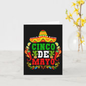 Cinco De Mayo Lets Fiesta Squad 5 De Mayo Mexican Kaart (Gele Bloem)