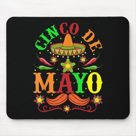 Cinco De Mayo Lets Fiesta Squad 5 De Mayo Mexican Muismat (Voorkant)