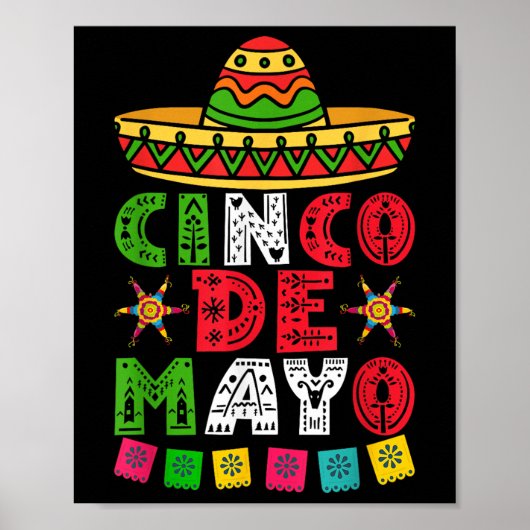 Cinco De Mayo Lets Fiesta Squad 5 De Mayo Mexican Poster (Voorkant)