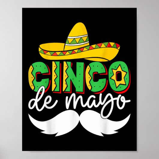 Cinco De Mayo Lets Fiesta Squad 5 De Mayo Mexican Poster (Voorkant)